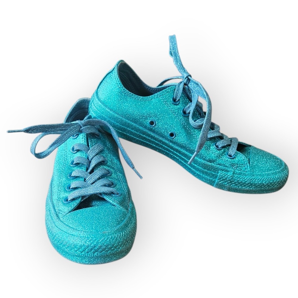 Converse Chuck Taylor All Star Brittany Glitter Green  Sneakers Low Womens 7‎